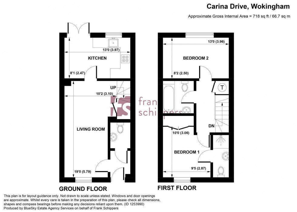 Floorplan for Carina Drive, Wokingham, RG40 1EF