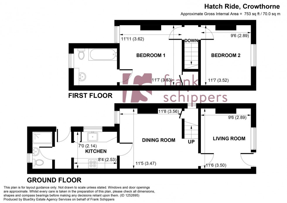 Floorplan for Hatch Ride, Crowthorne, Berkshire