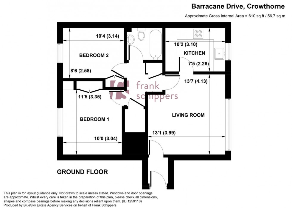 Floorplan for Barracane Drive, Crowthorne, Berkshire RG45 7NU