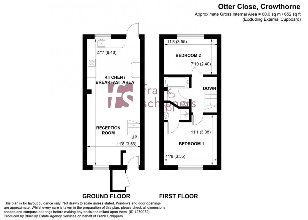 Floorplan for Otter Close, Crowthorne, RG45 6TN