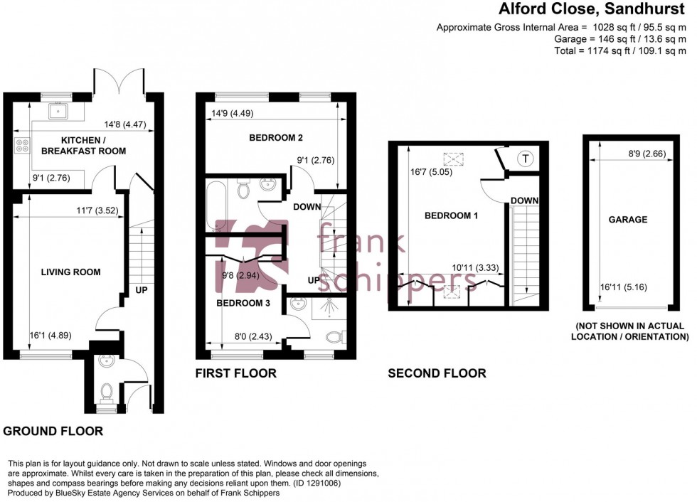 Floorplan for Alford Close, Sandhurst, Berkshire GU47 8DX