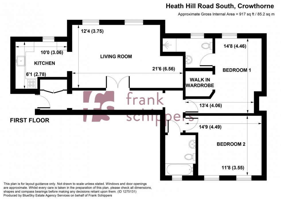 Floorplan for Heath Hill Road South, Crowthorne, Berkshire RG45 7BH