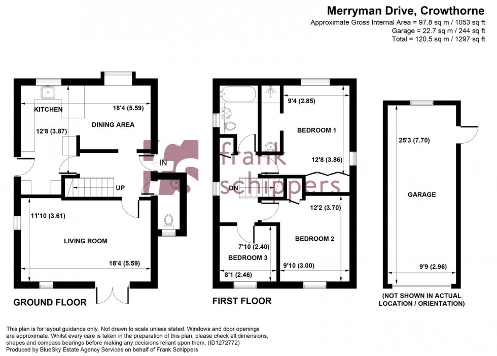 Floorplan for Merryman Drive, Crowthorne, RG45 6TW