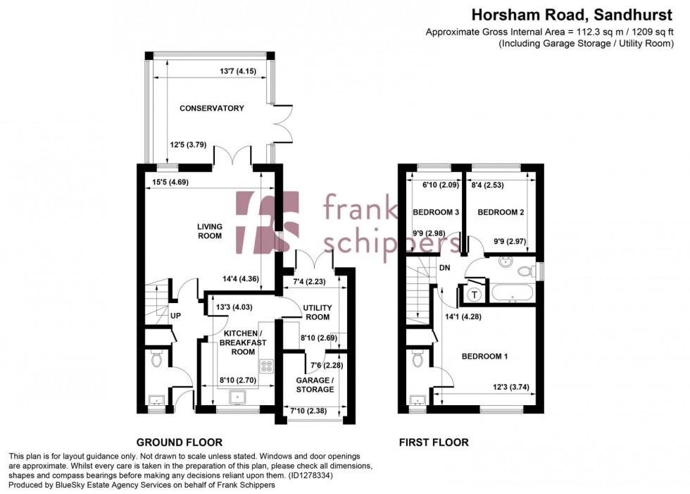 Floorplan for Horsham Road, Owlsmoor, Sandhurst, GU47 0YZ