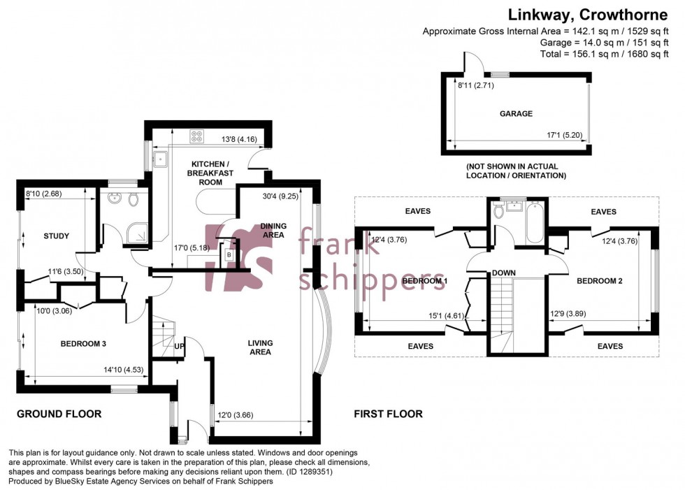 Floorplan for Linkway, Crowthorne, RG45 6ES