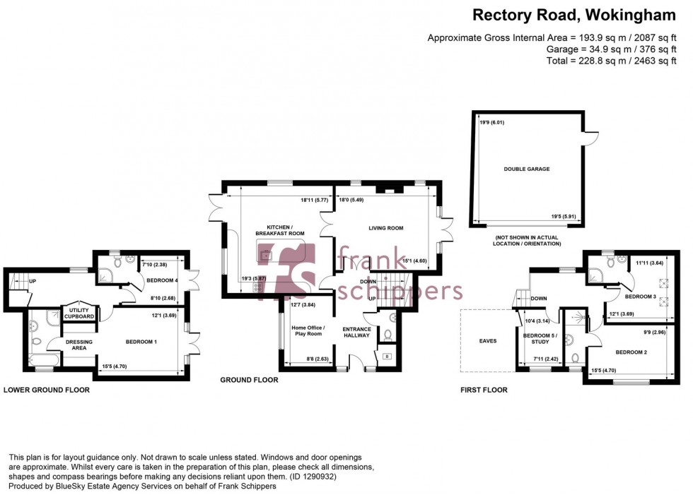 Floorplan for Lavender House, Rectory Road, Wokingham, Berkshire RG40 1DJ