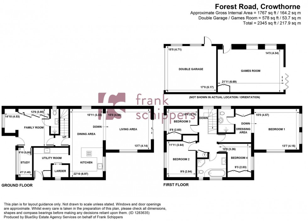 Floorplan for Forest Road, Crowthorne, Berkshire RG45 7EH