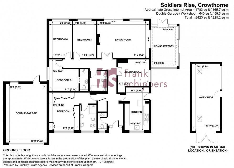 Floorplan for Soldiers Rise, Finchampstead, Wokingham, RG40 3NF