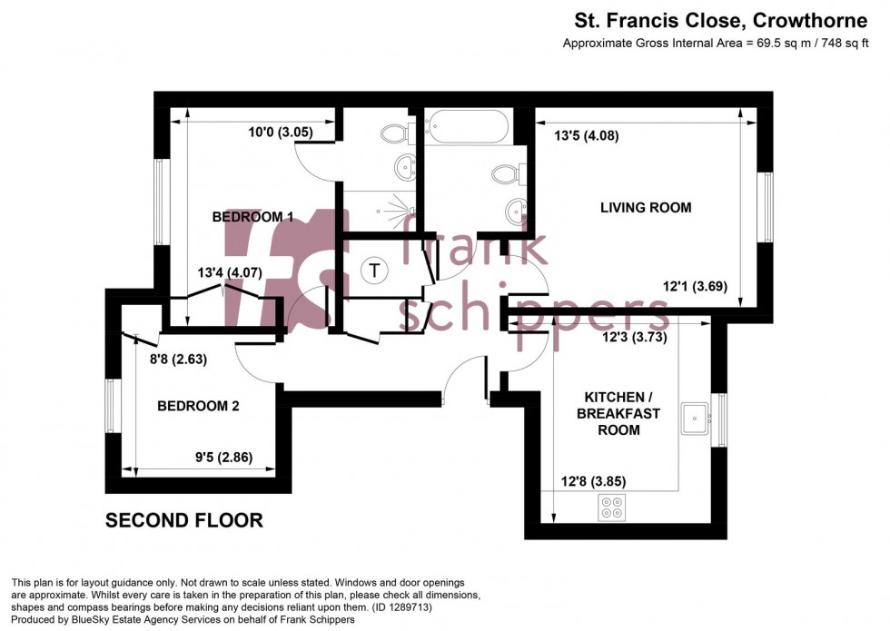 Floorplan for St. Francis Close, Crowthorne, Berkshire RG45 6DF