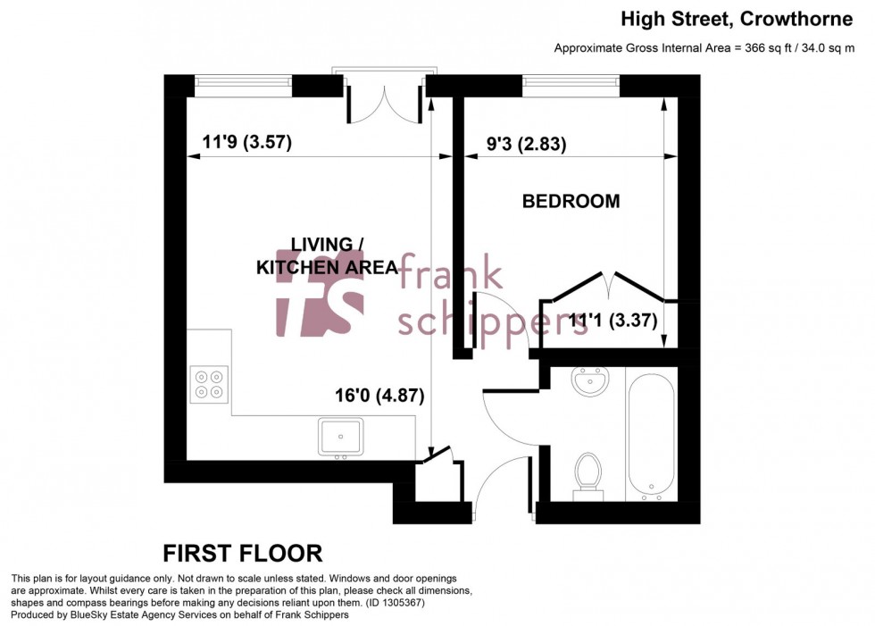 Floorplan for Manhattan Lofts, High Street, Crowthorne, RG45 7AY