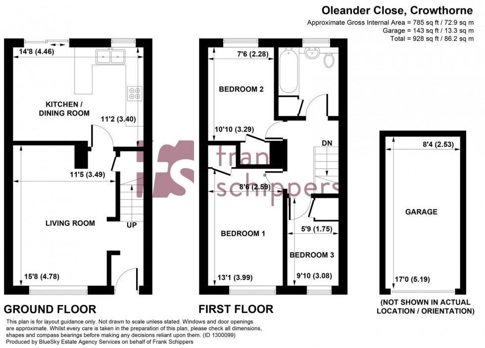 Floorplan for Oleander Close, Heathlake Park, Crowthorne, Berkshire RG45 6TU 