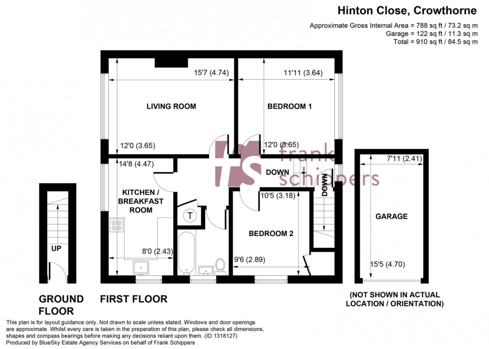 Floorplan for Hinton Close, Crowthorne, RG45 6LA