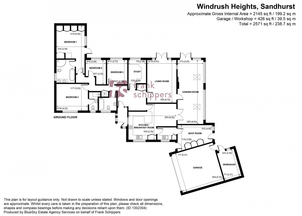 Floorplan for Windrush Heights, Sandhurst, Berkshire GU47 8ET