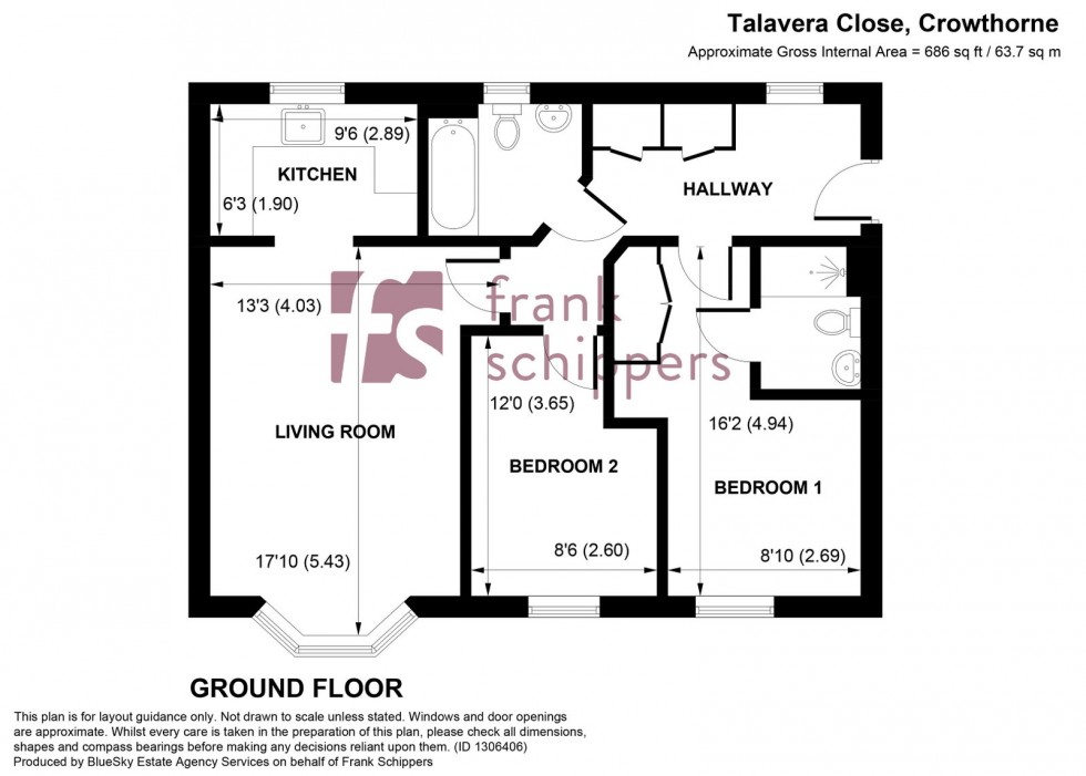 Floorplan for Talavera Close, Crowthorne, Berkshire RG45 6DE 