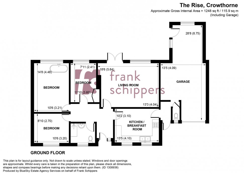 Floorplan for The Rise, Crowthorne, RG45 6EJ