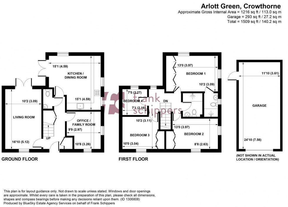 Floorplan for Arlott Green, Crowthorne, Berkshire RG45 7FG