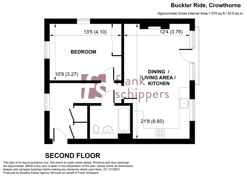 Floorplan for Buckler Ride, Crowthorne, Berkshire RG45 6HQ