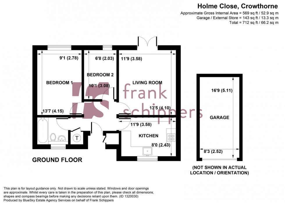 Floorplan for Holme Close, Crowthorne, RG45 6TF