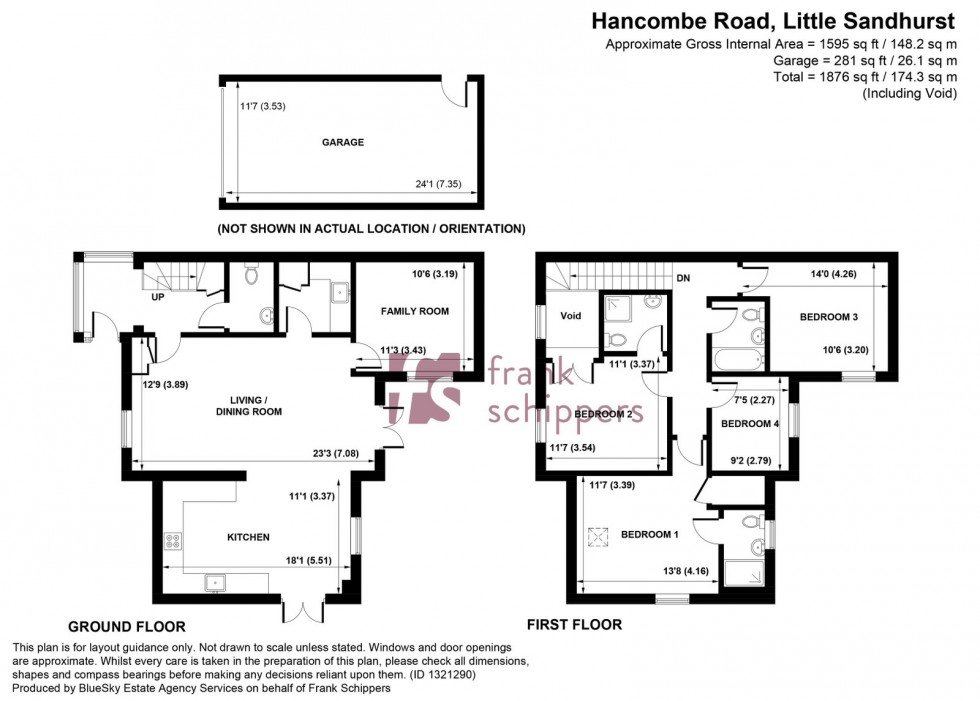 Floorplan for Hunters Mews, Hancombe Road, Sandhurst, Berkshire GU47 8NP