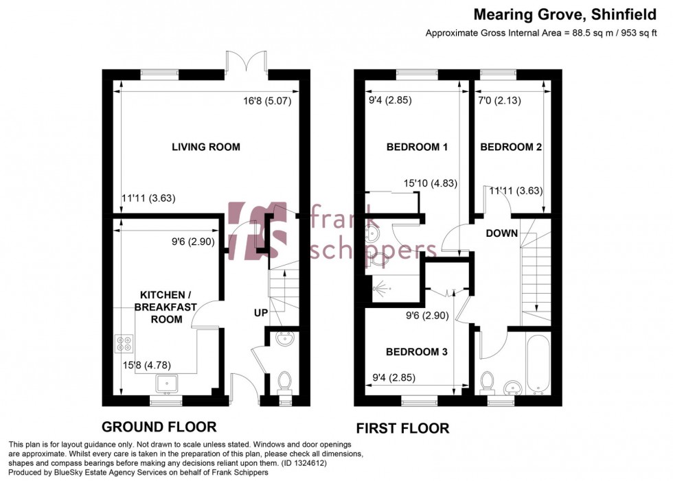 Floorplan for Mearing Grove, Shinfield, Wokingham, RG2 9RF
