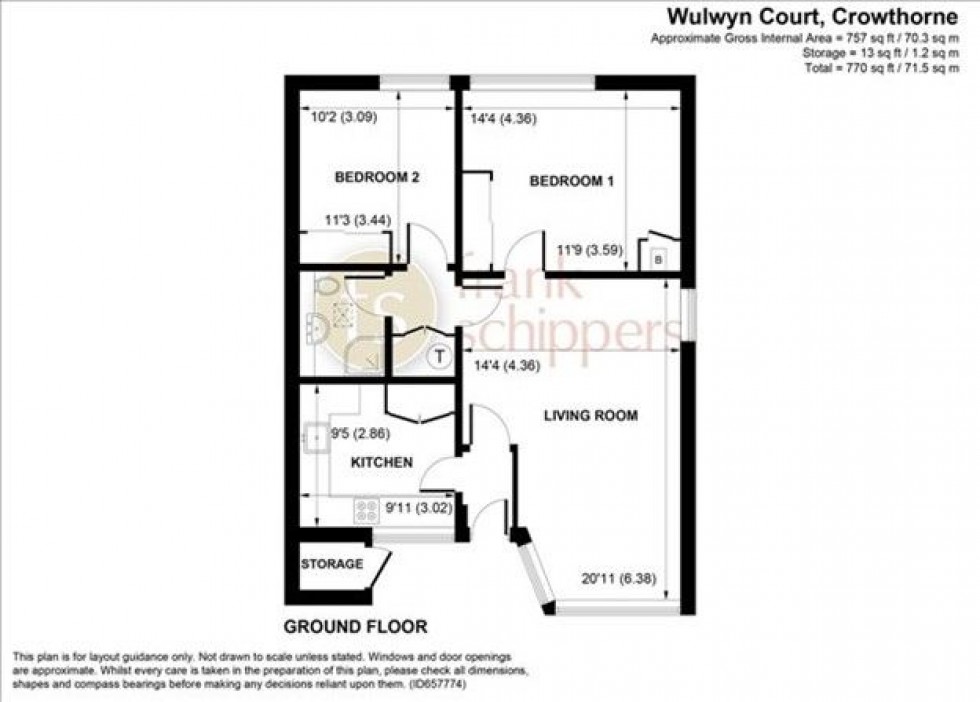 Floorplan for Linkway, Crowthorne, RG45 6EU