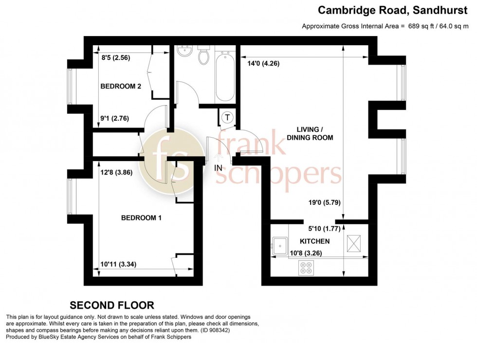 Floorplan for Cambridge Road, Owlsmoor, Sandhurst, GU47 0GR