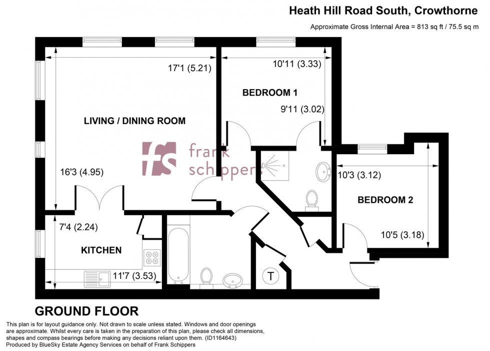 Floorplan for Heath Hill Road South, Crowthorne, RG45 7BH