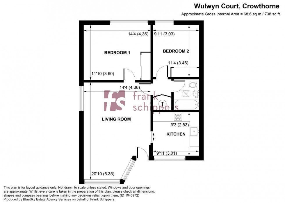 Floorplan for Linkway, Crowthorne, RG45 6EU