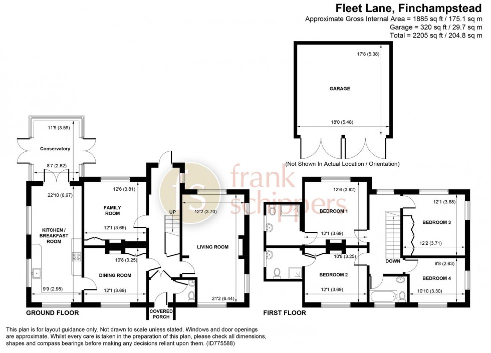 Floorplan for Fleet Lane, Finchampstead, Wokingham, Berkshire