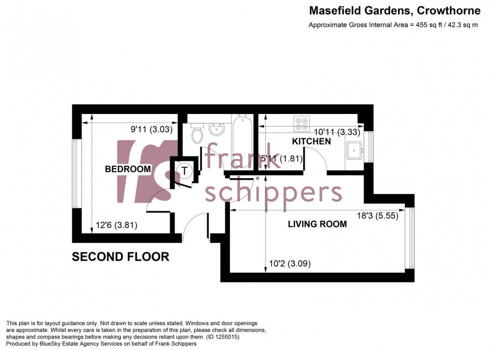 Floorplan for Masefield Gardens, Crowthorne, Berkshire