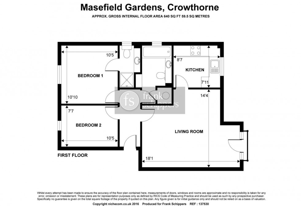 Floorplan for Masefield Gardens, Crowthorne, Berkshire