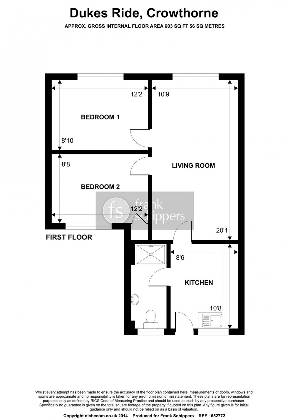 Floorplan for Dukes Ride, Crowthorne, Berkshire