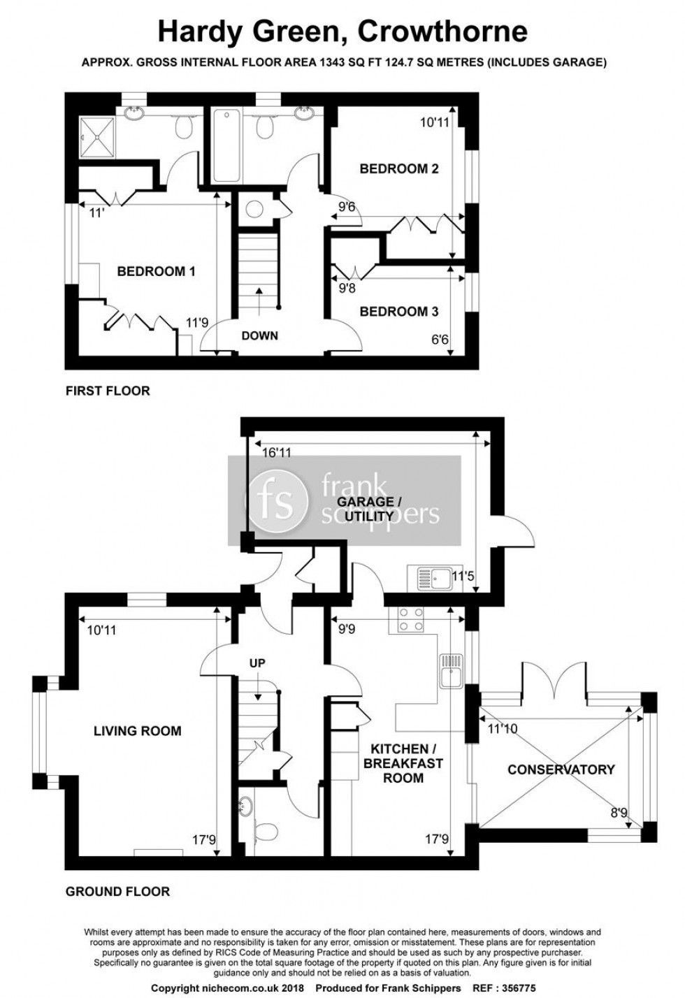 Floorplan for Hardy Green, Crowthorne, Berkshire