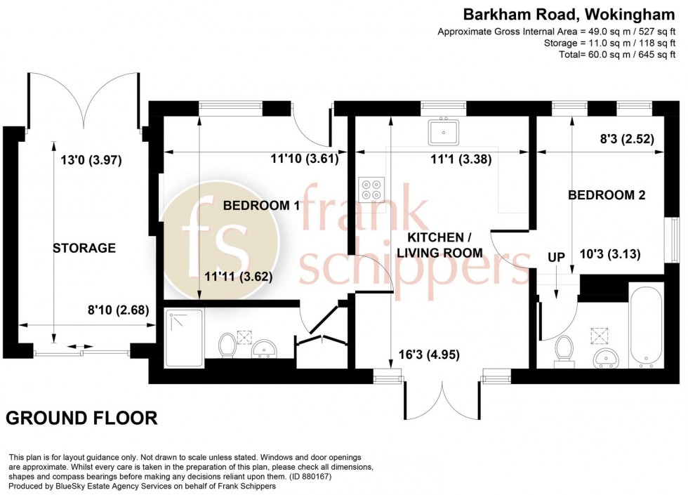 Floorplan for Barkham Road, Wokingham, Berkshire