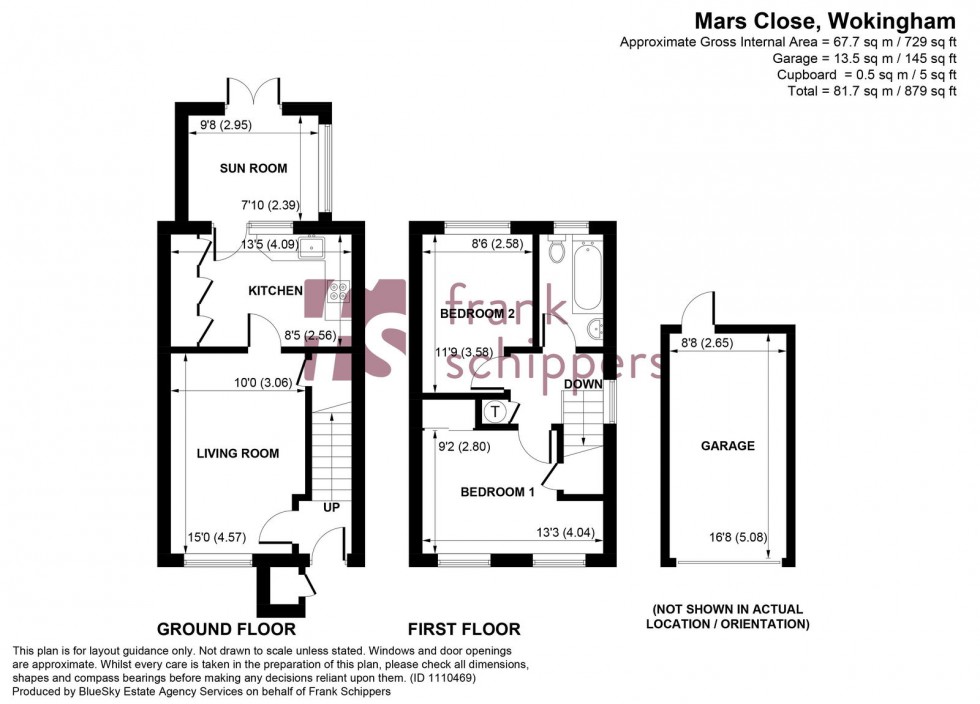Floorplan for Mars Close, Wokingham, Berkshire, RG41 3GQ