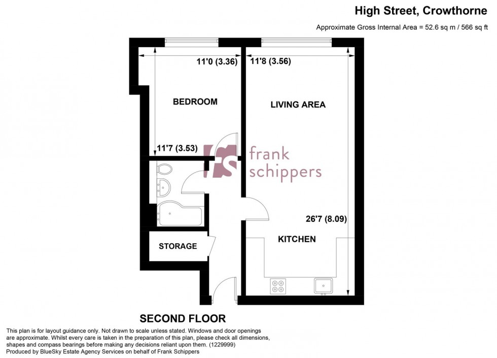 Floorplan for Napier Road, Crowthorne, Berkshire, RG45 7AU