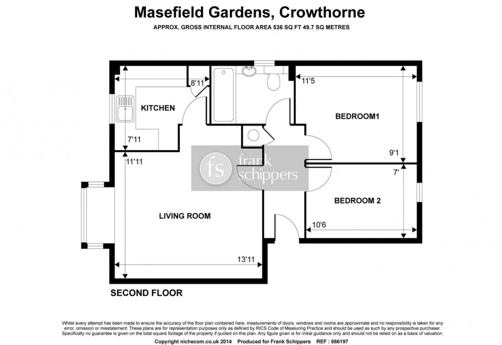 Floorplan for Masefield Gardens, Crowthorne, Berkshire