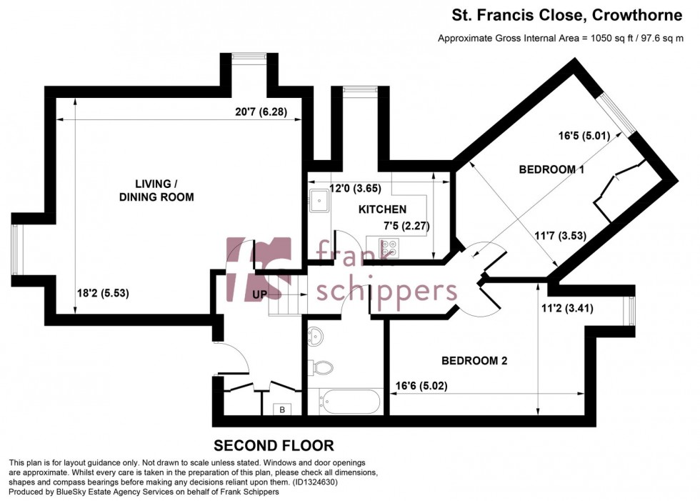 Floorplan for St Francis Close, Crowthorne, Berkshire
