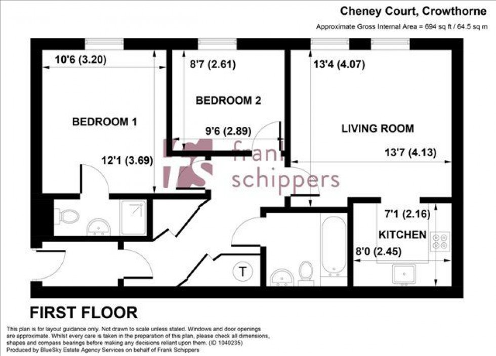 Floorplan for Pinewood Avenue, Crowthorne, Berkshire, RG45 6RD