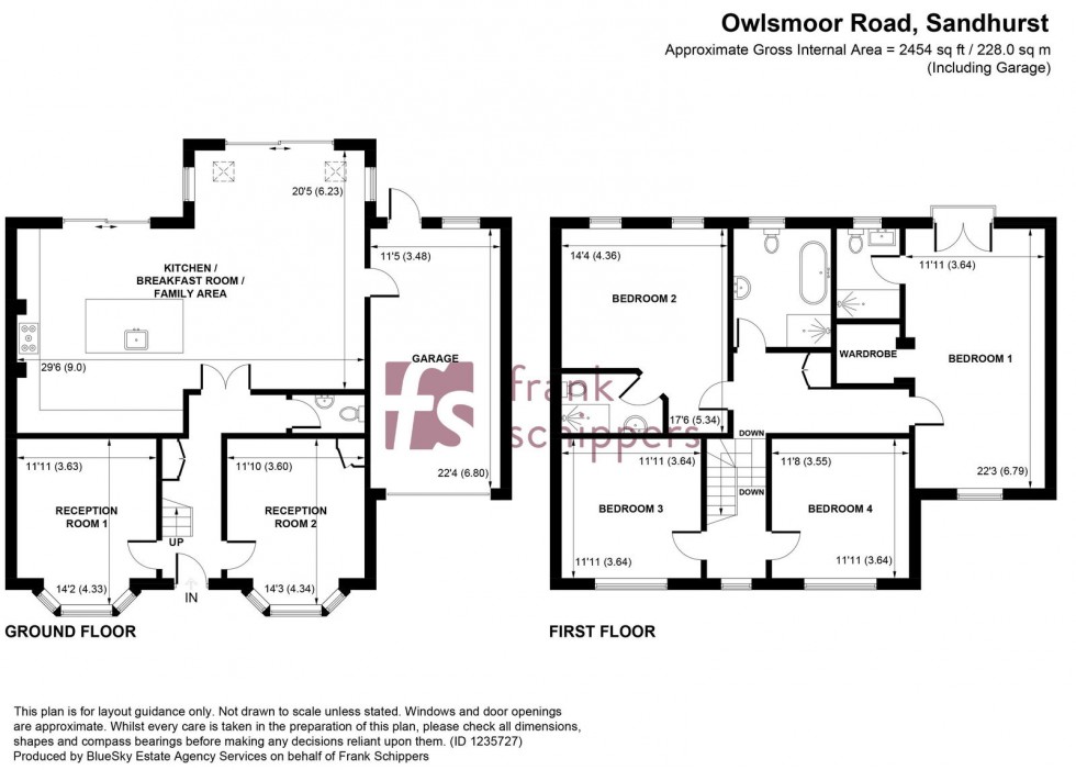 Floorplan for 124 Owlsmoor Road, Owlsmoor, Sandhurst, Berkshire, GU47 0ST