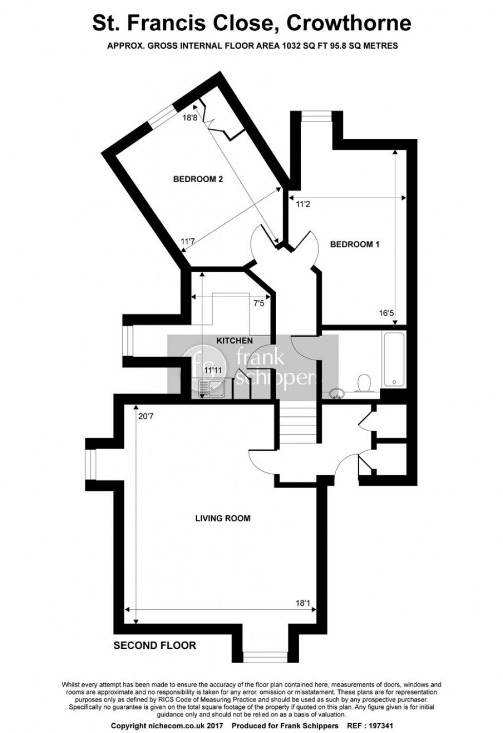 Floorplan for St. Francis Close, Crowthorne