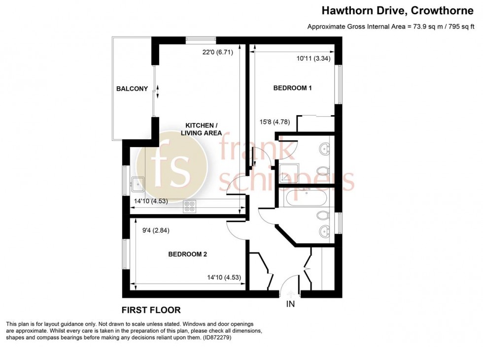 Floorplan for Hawthorn Drive, Bucklers Park, Crowthorne