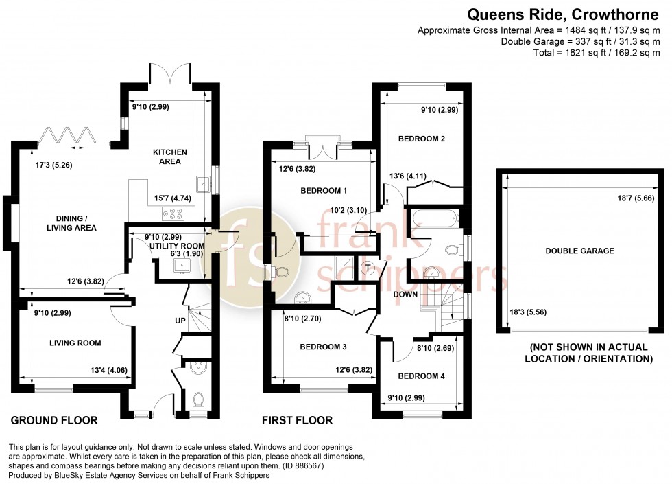 Floorplan for Queens Ride, Crowthorne