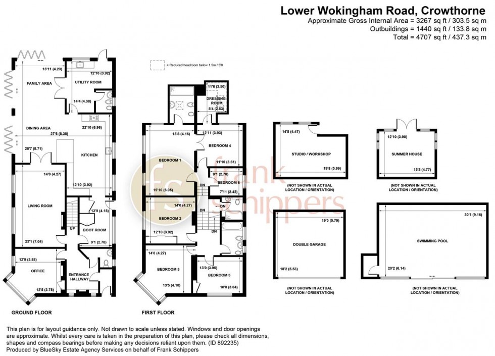 Floorplan for Harleyford, Lower Wokingham Road, Crowthorne