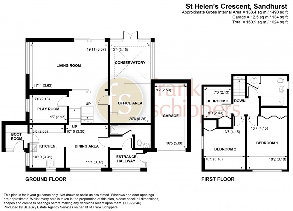 Floorplan for St. Helens Crescent, Sandhurst