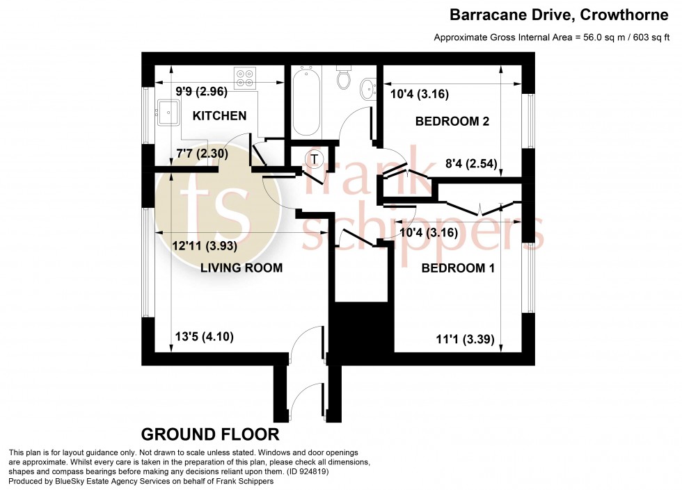 Floorplan for Barracane Drive, Crowthorne