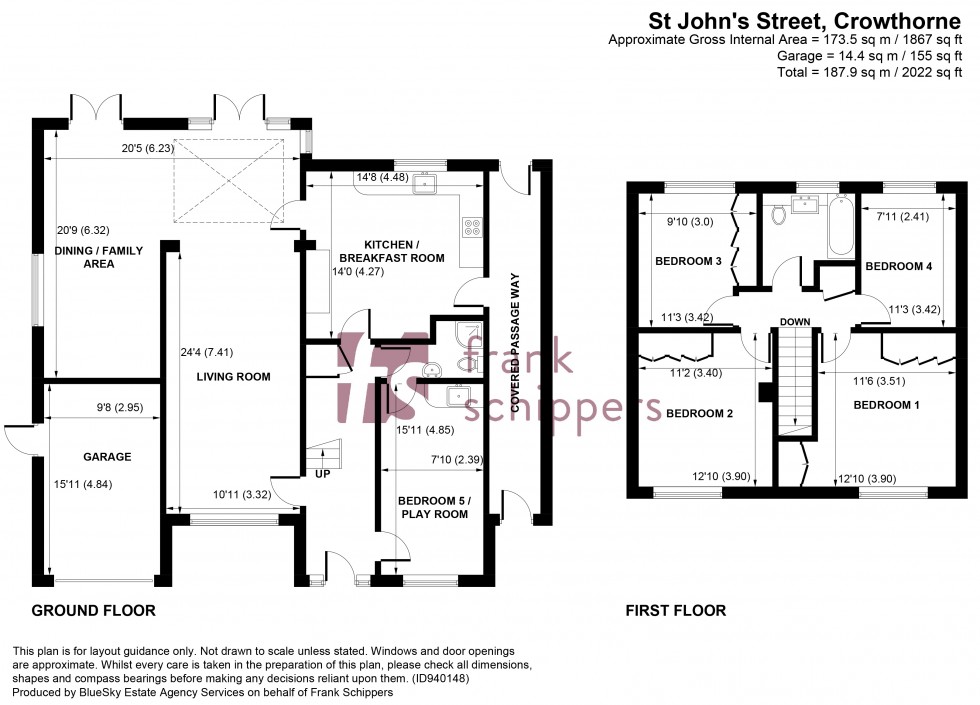 Floorplan for St. Johns Street, Crowthorne