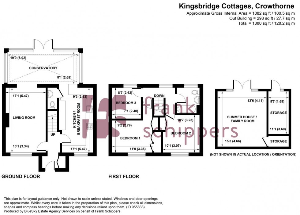 Floorplan for Kingsbridge Cottages, Nine Mile Ride, Wokingham