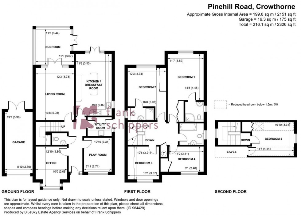 Floorplan for Pinehill Road, Crowthorne