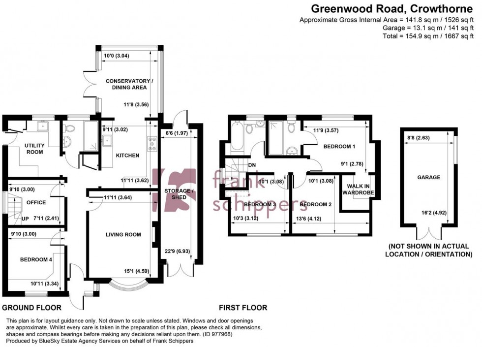 Floorplan for Greenwood Road, Crowthorne